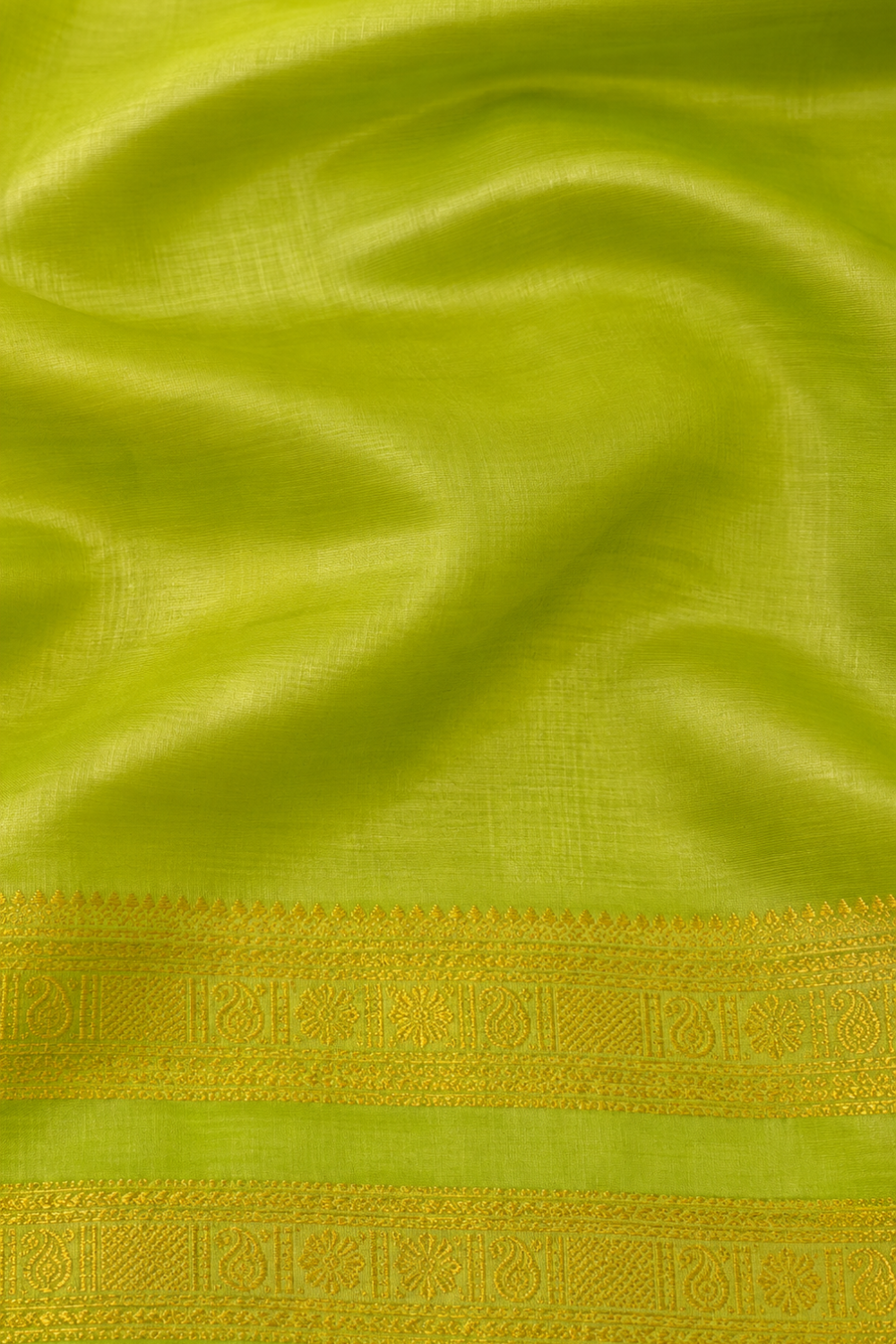 Royal Blue & Parrot Green Vazhainaar Pattu Saree with Traditional Zari Border